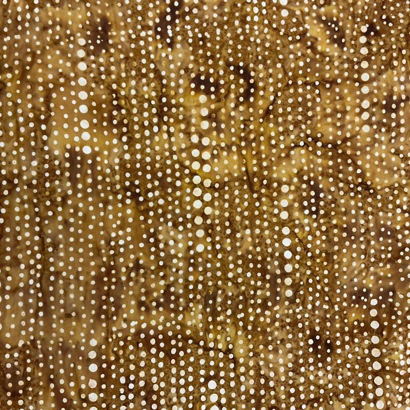 Boho Spirit Line Dot in Cinnomon | Banyan Batiks | Quilting Fabric | 44" Wide | 100% Cotton | Dot Design | Dark Brown / Tan / Beige