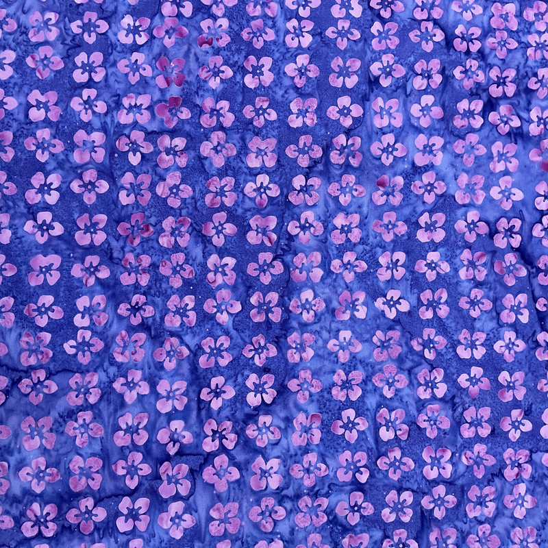 Garden Groove Small Flower in Grape Jelly | Banyan Batiks | Quilting Fabric | 44" Wide | 100% Cotton | Floral | Purple / Pink