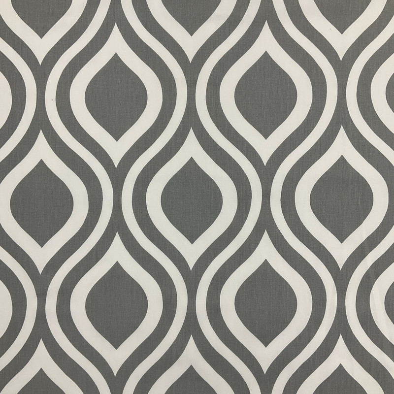 Emily Twill in Storm | Home Decor / Curtain Fabric | Grey and White | Premier Prints | 100% Cotton | 54" Wide | By the Yard