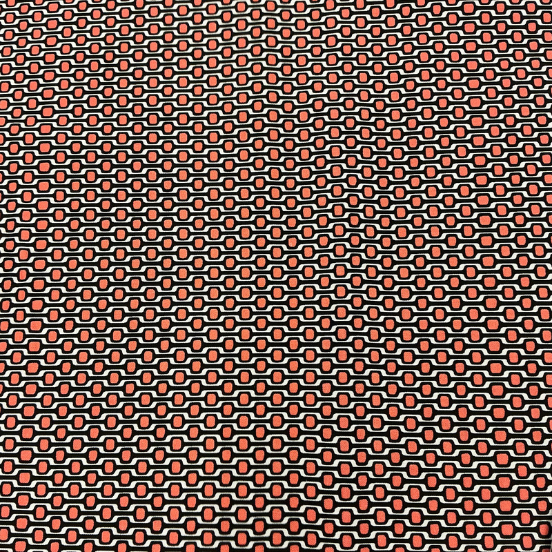 Cosmo Cats Cosmo Pods in Red | Benartex | Quilting Fabric | 44" Wide | 100% Cotton | Modern Geometric | Muted Red / Black / White