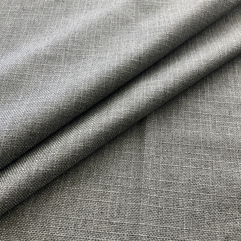 2.37 Yard Piece of Grey Basketweave | Upholstery Fabric | 54" Wide