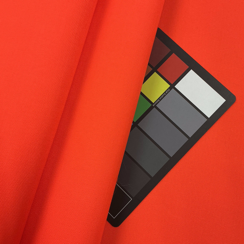 1.75 Yard Piece of Fluorescent Orange Waterproof Nylon Canvas Fabric | Tarps / Outdoor Covers / Backpacks / Banners | 1000 Denier | 65" Wide | By the Yard