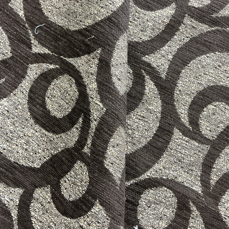 1 Yard Piece of Emboss in Espresso | Upholstery Fabric | Circle Geo in Brown / Beige | Richloom | Heavy Weight | 54" Wide | By the Yard