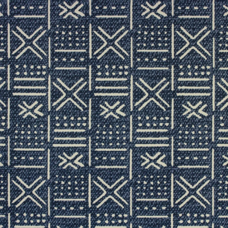 Richloom Solarium BREVARD In Color INDIGO | Outdoor Printed Fabric | 54 Wide | By The Yard