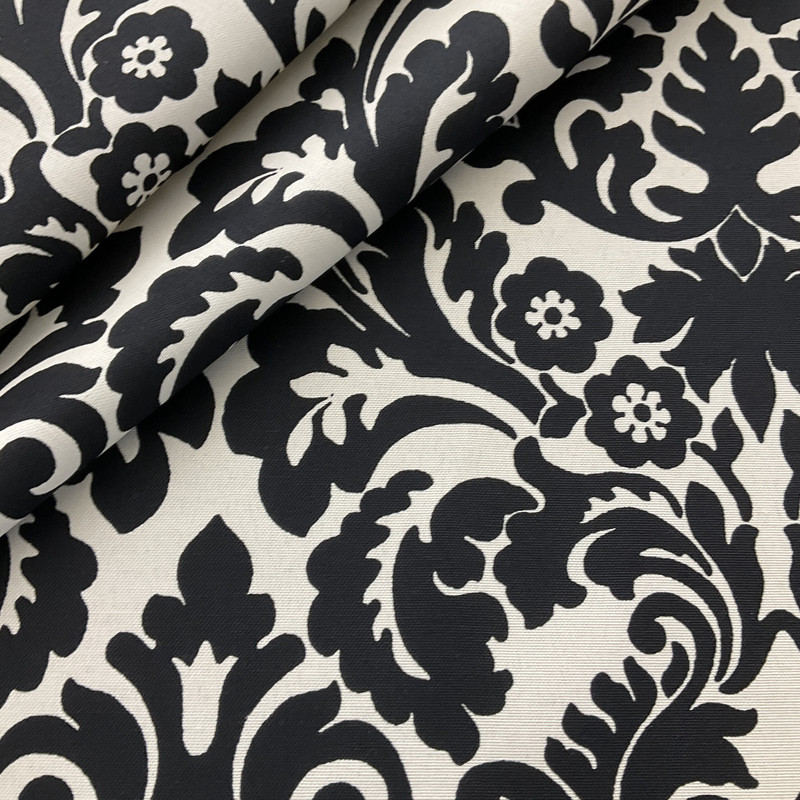 1 Yard Piece of Waverly Sun N Shade Essence Onyx | Medium Weight Outdoor Fabric | Home Decor Fabric | 54" Wide