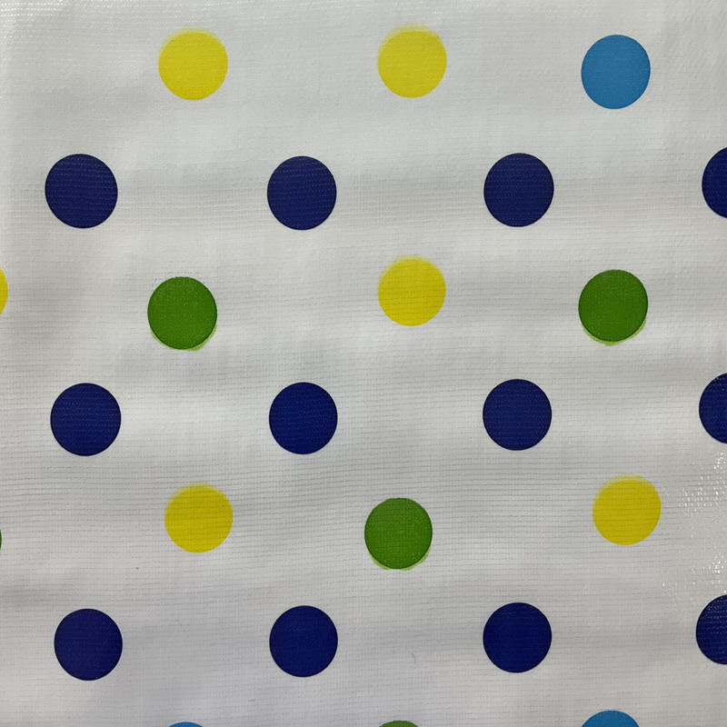1.5 Yard Piece of Oilcloth Tokyo Dot Blue | Medium/Heavyweight Oilcloth Fabric | Home Decor Fabric | 47" Wide