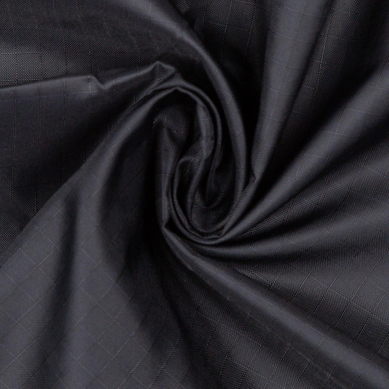 2.75 Yard Piece of Black Nylon Ripstop | Outdoor Fabric | Waterproof | 70 Denier | 58" Wide | By the Yard