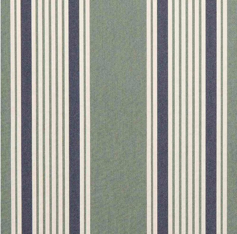 1.33 Yard Piece of 4995-0000 | Ashford Forest Striped  Sunbrella | 46 Inch | Marine And Awning Fabric