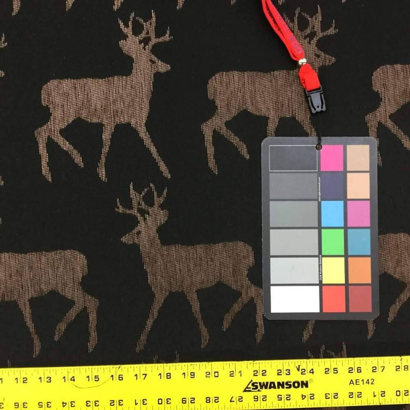 3 Yard Piece of Deer Buck Silhouette Tapestry Fabric | Chenille |  Upholstery | 54" Wide | By the Yard