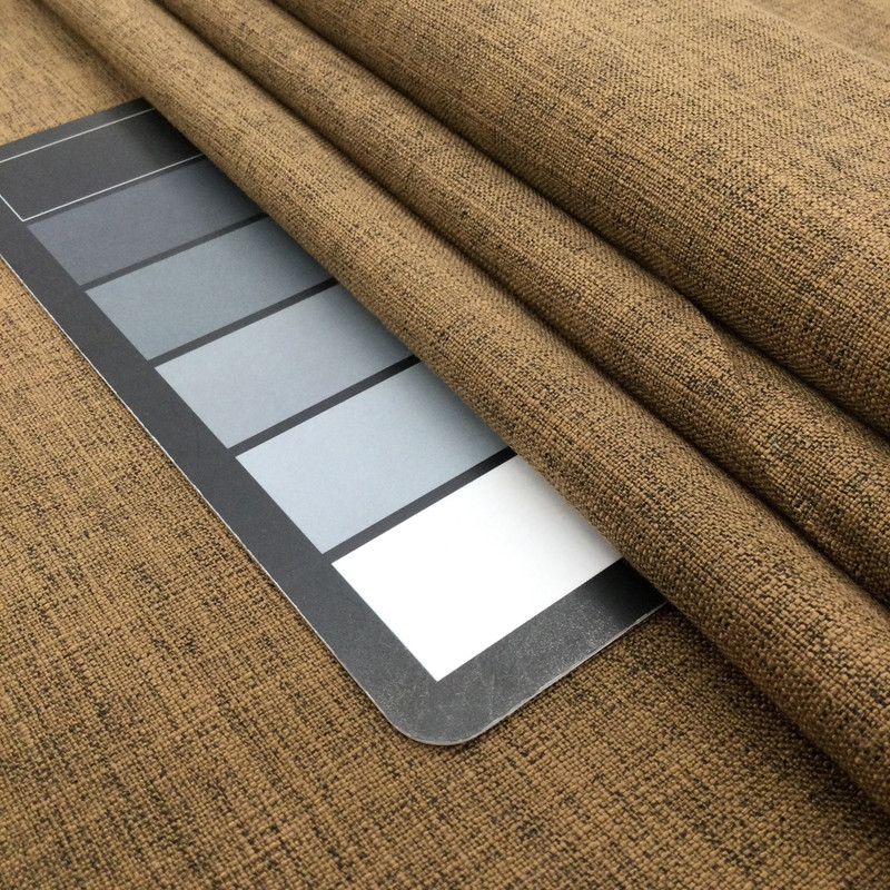 1.5 Yard Piece of Heathered Brown Linen Weave Fabric | Upholstery / Drapery | Medium Weight | 54 wide | By The Yard | Vision in Mocha