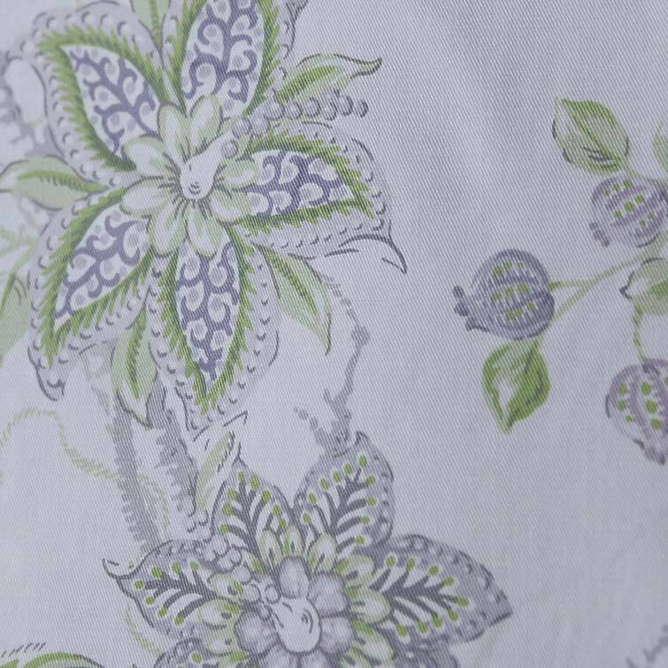 1 Yard Piece of White Lavender Taupe Green Floral Clothing Drapery Fabric By The Yard 54"W