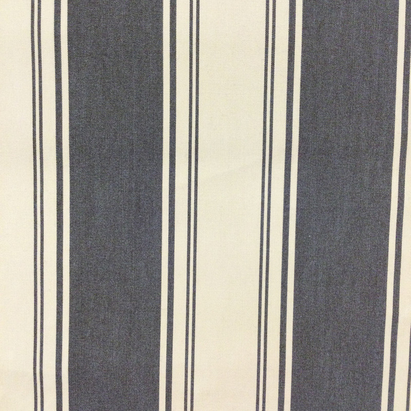 1.75 Yard Piece of Chocolate Brown and Tan Striped Fabric | Outdoor Awning / Upholstery Fabric | Sunbrella-like | 46" Wide | By the Yard