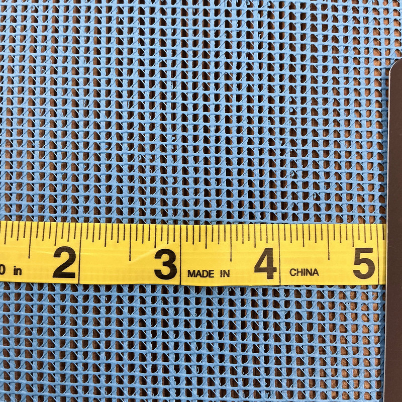 1.8 Yard Piece of Bermuda Blue 9 x 9 Vinyl Mesh | Windscreen, Safety Fencing, Gym Dividers, Awning Drop Shades | Bruin Plastics | 62" Wide | By the Yard