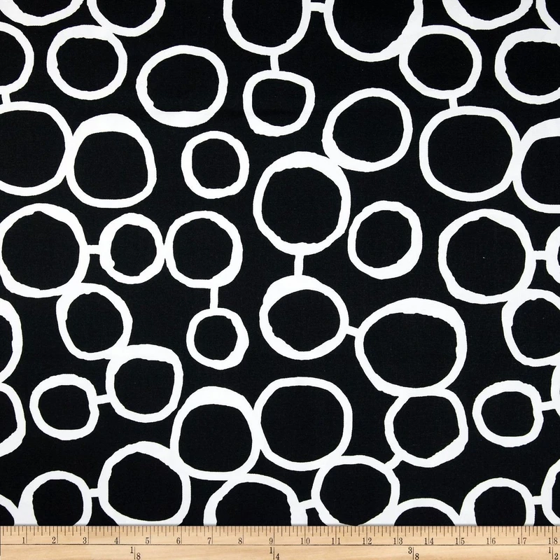 2.25 Yard Piece of Premier Prints Freehand Black/White | Home Decor / Drapery Fabric | Medium Weight | 54" Wide | By the Yard