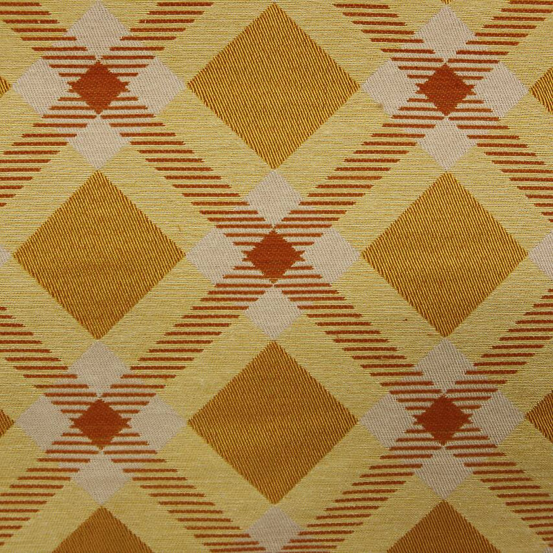Yellow Diamond Modern Design Upholstery Fabric.