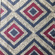 Geometric Diamond Red / Blue | Home Decor Fabric | Robert Allen | 54 Wide | BTY