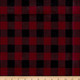 Black/Red 6.75 oz Waxed Canvas Buffalo Check | Medium Weight Canvas Fabric | Home Decor Fabric | 60" Wide