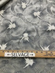 PKL Studio Fleurine Jacquard Pewter | Medium Weight Jacquard Fabric | Home Decor Fabric | 54" Wide