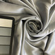 Silver Silky Satin 100% Polyester | Lightweight Apparel Fabric