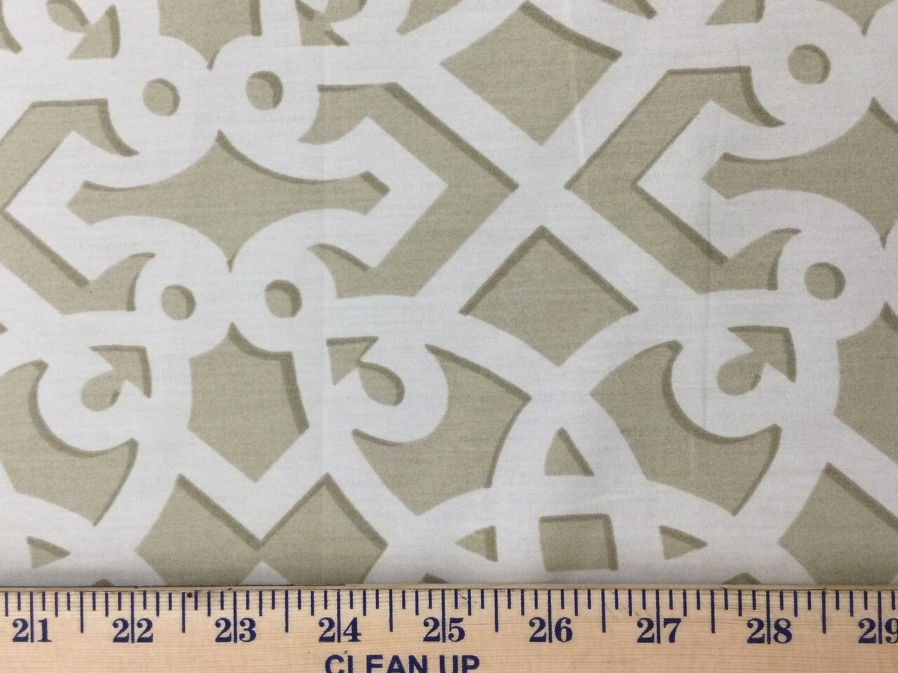 Beige Scrollwork Fabric - Fabric Warehouse