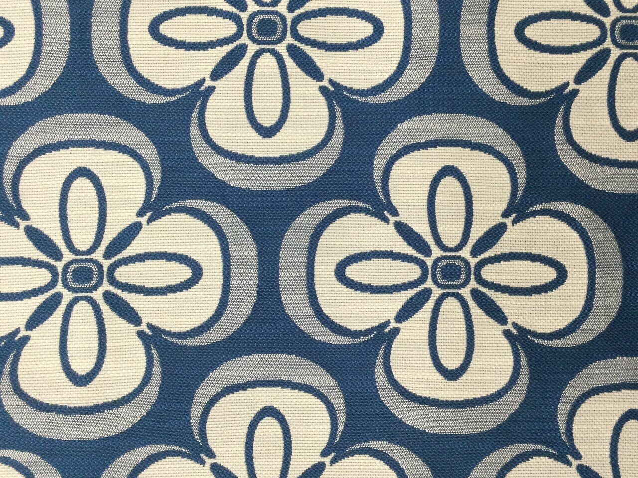 Azure Blue Plain Solid Linen Upholstery Fabric by the Yard K5160