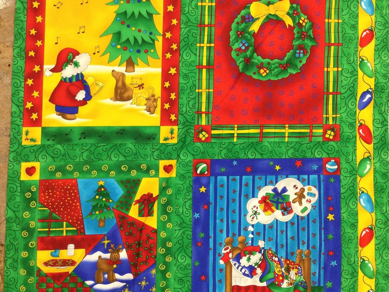  12 Pcs 20 X 20 Inches Christmas Fabric Quilting