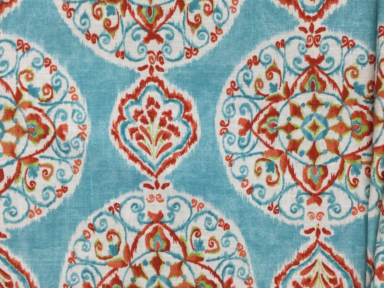 Blue Medallion Fabric - Fabric Warehouse