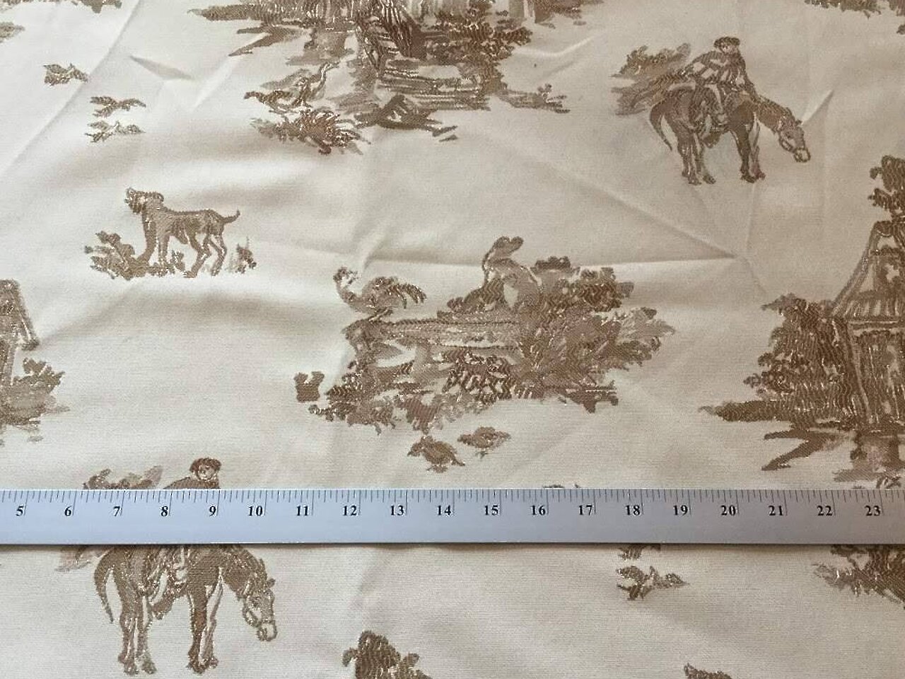 BWM Brown Toile Fabric By The Yard