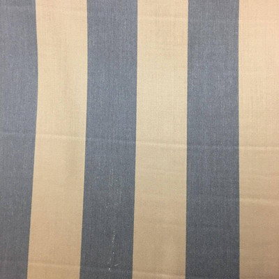 Navy Blue Brown Stripe 100% Wool Fabric | Designer Curtain