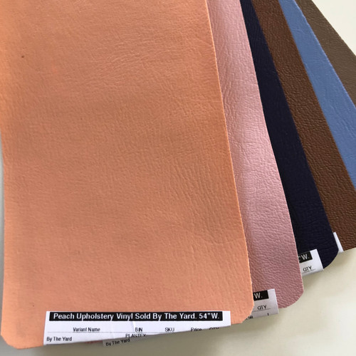 Peach Upholstery Vinyl Fabric Sold By The Yard. 54