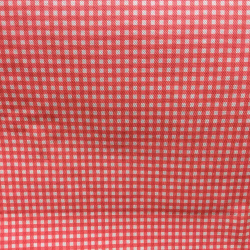 Orange Gingham vinyl table cloth fabric Fabric Warehouse