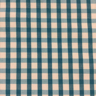 Aqua Blue and White Check Upholstery / Drapery Fabric | 54"W | By the Yard