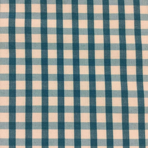 Checked Plaid Fabric in Blue and White | Upholstery / Slipcovers | Medium  Weight | 54 Wide | By the Yard | Marco Surf