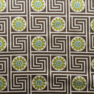 Key Ring Maze in Brown Upholstery / Drapery Fabric | 54 Wide | By the Yard