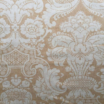 Two-toned Butterscotch Damask Upholstery / Drapery Fabric | 54 W | By the Yard