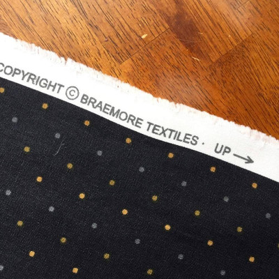 Subtle Dots on Charcoal Black Upholstery / Drapery Fabric | Braemore | 54W | BTY