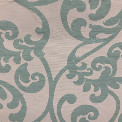 Spring Scrollwork in Mint and Tan Upholstery Fabric | By Trend | 59" Wide | BTY