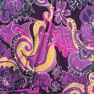 Funky Purple Stretch Fabric | Lightweight Apparel | Dresses |Skirts | Activewear | By The Yard