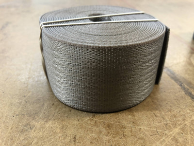 2” seatbelt webbing 5 yard piece | CLOSEOUT ITEM |  GREY