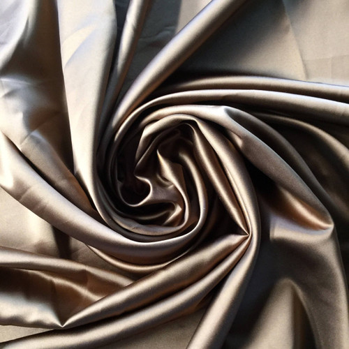 Satin bronze uni - Tissus Price