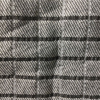 black and white square textured woven fabric