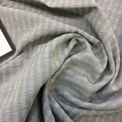 Blue and White Subtle Stripes | Upholstery Fabric | 58 W | By the Yard | Durable