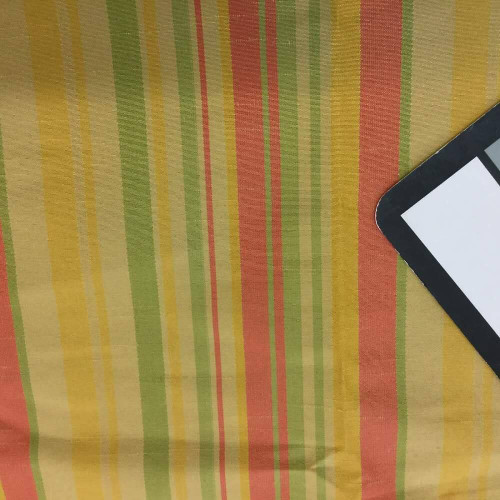Retro Stripes | Red / Green / Yellow | Upholstery / Drapery Fabric | 54 ...