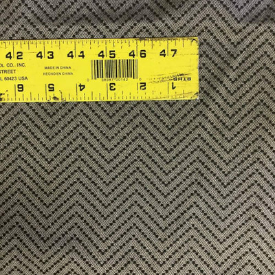 Tan and Black Chevron | Upholstery / Slipcover Fabric | 58 Wide | By the Yard