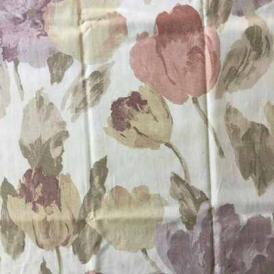 Floral in Beige, Pink and Purple | Home Decor Fabric | 54 Wide | By the Yard