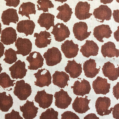 Painterly Dots in Brick / Natural | Premier Prints | Home Decor Fabric | 54 Wide