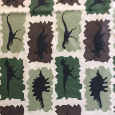 Dinosaurs in Camo Green | Premier Prints | Home Decor Fabric | 54W | By the Yard