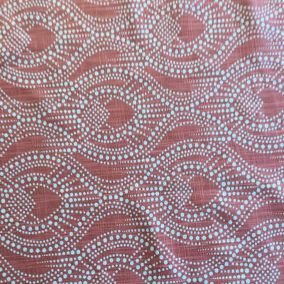 Dotted Ogee in Muted Red / White | Premier Prints | Home Decor Fabric | 54 Wide