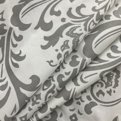 Large Scale Damask Gray / White | Home Decor Fabric | Premier Prints | 45 Wide