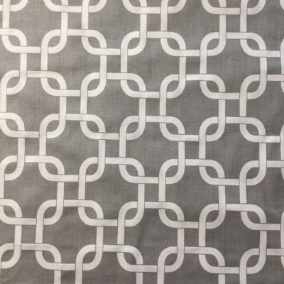 Linked Squares in Gray / White | Home Decor Fabric | Premier Prints | 45 Wide